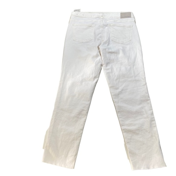 Calvin Klein Ankle Skinny Women Ivory Wash Jeans Sz 12 x28 NWT Denim Stretch - Picture 6 of 14